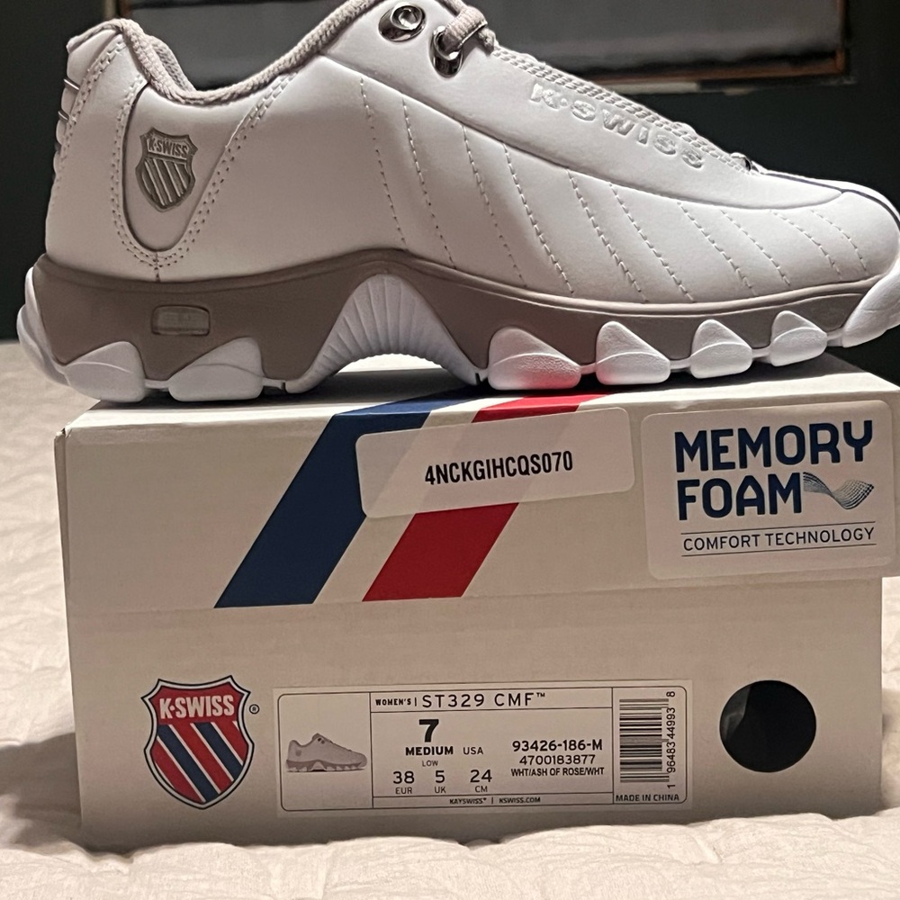 K-Swiss Ash Rose and White Sneakers